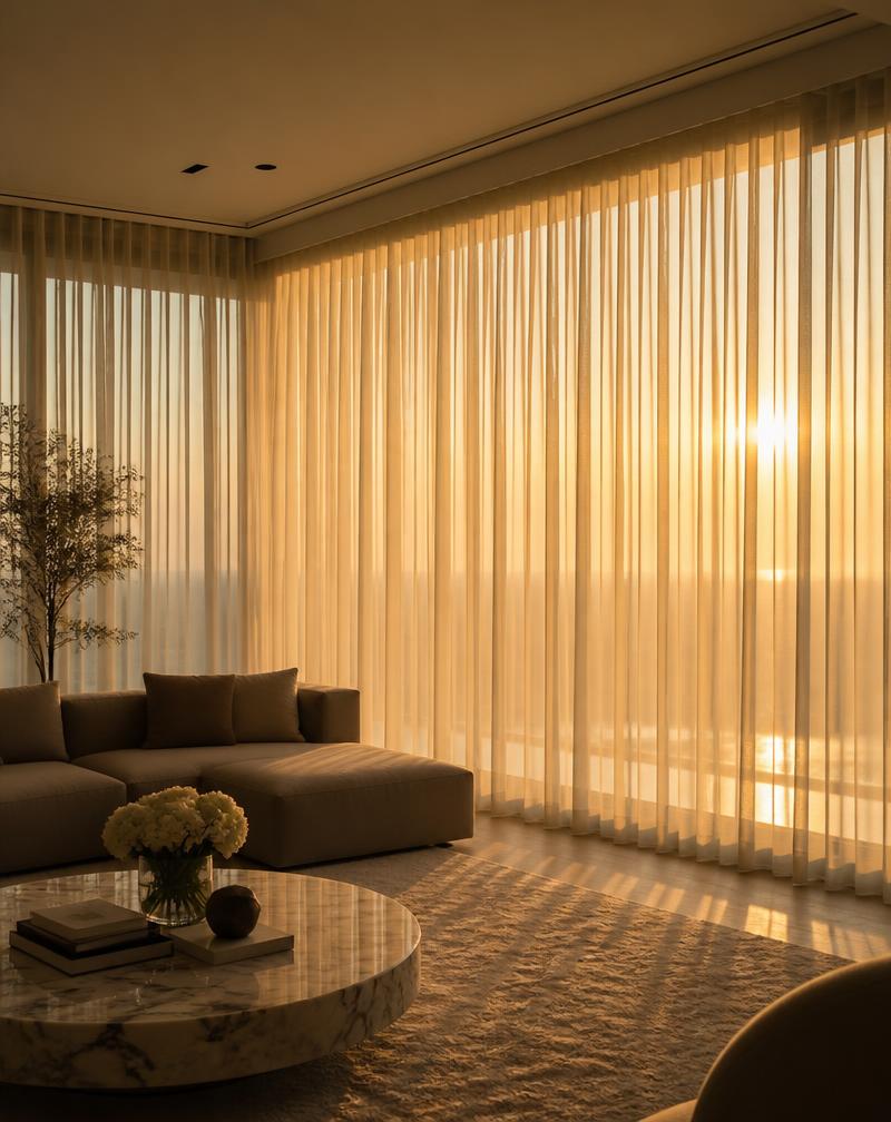 Luminette® Privacy Sheers installed on a home window