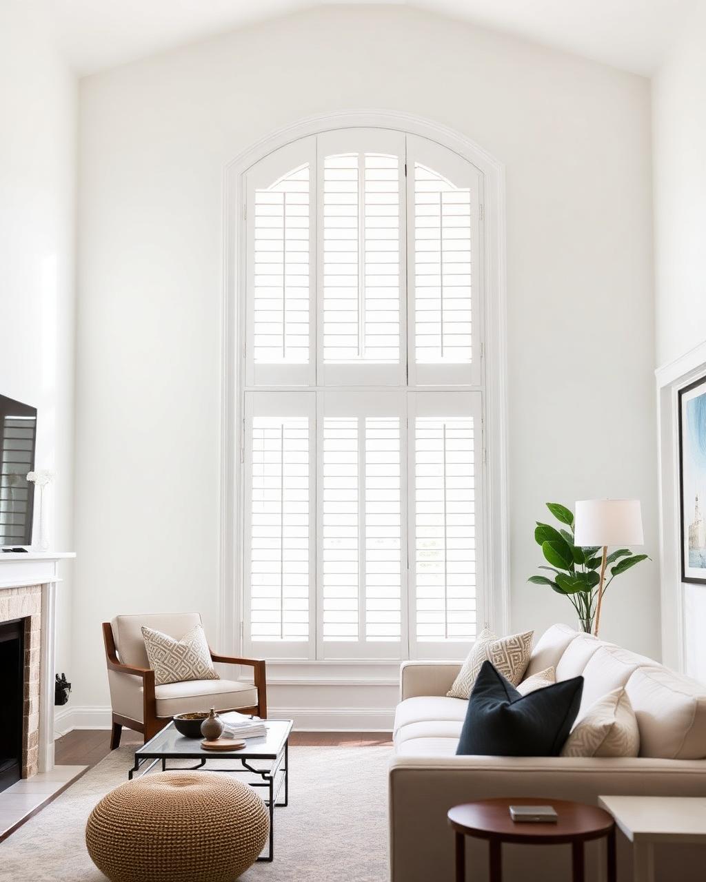 Heritance® Hardwood Shutters installed on a home window