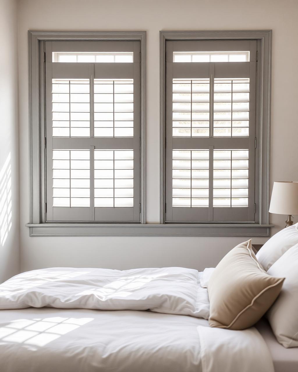 NewStyle® Hybrid Shutters installed on a home window